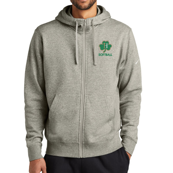 Nike Club Fleece Sleeve Swoosh Full Zip Hoodie Thumbnail